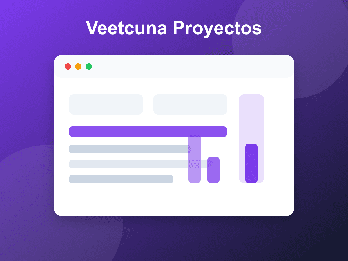 Panel visual del modulo Proyectos